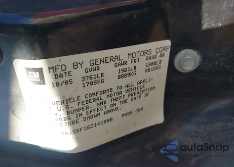 2006 Saturn Ion 2 from USA, damaged, VIN 1G8AJ55F16Z141508